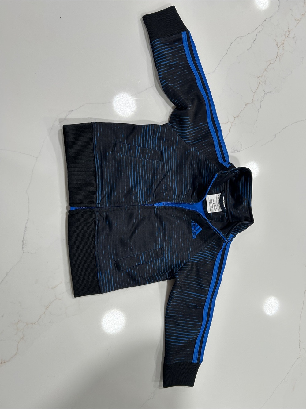 Adidas Kids Black & Blue Zip-Up Jacket